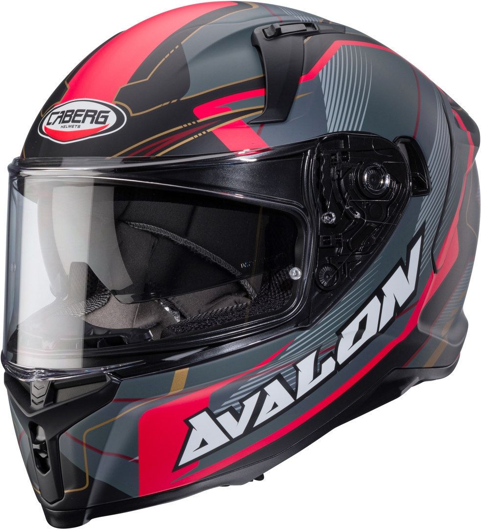 Caberg Avalon X Helmet - Matt Black Grey Red