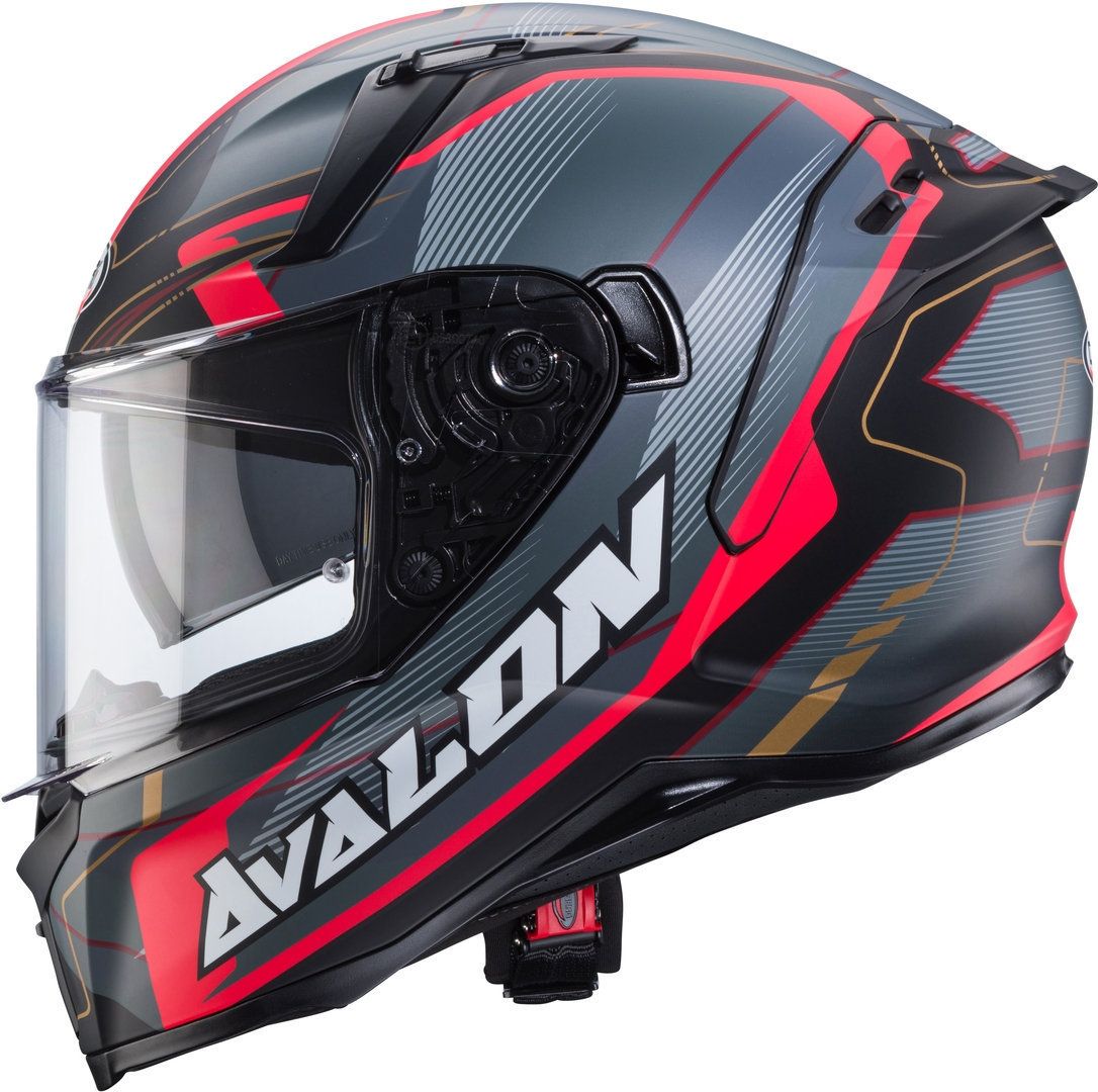 Caberg Avalon X Helmet - Matt Black Grey Red