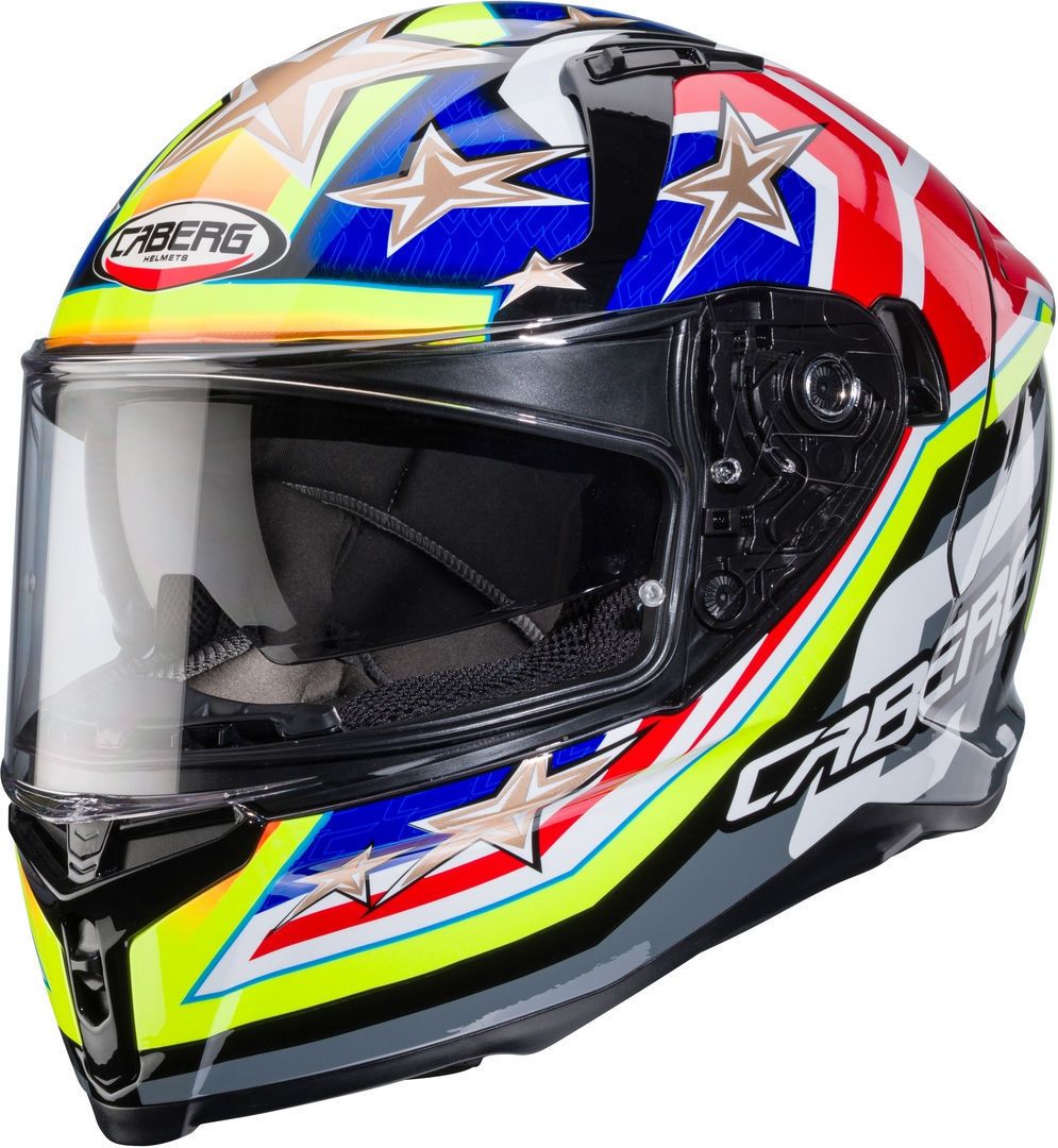 Caberg Avalon X Track Helmet - Yellow Blue Red