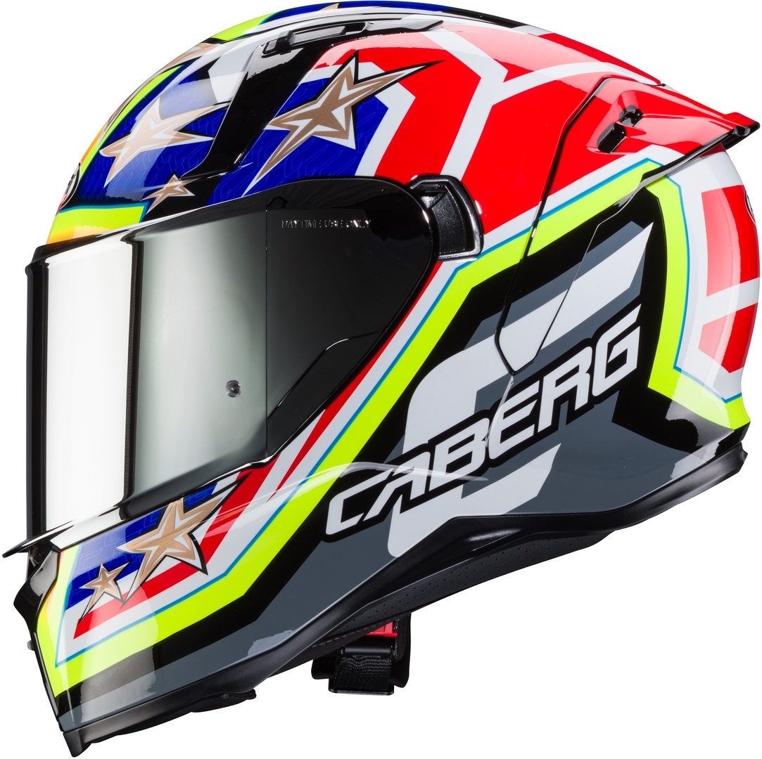 Caberg Avalon X Track Helmet - Yellow Blue Red